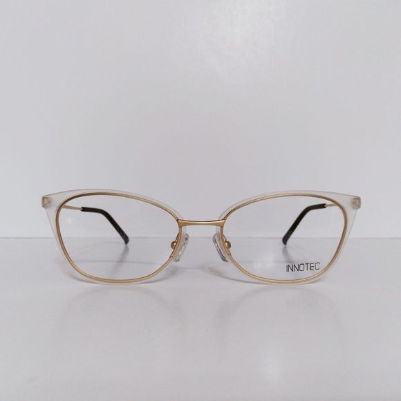 Womens Innotec Designer Eyeglasses Frames And Case 50-18-140 Crystal Never Worn - Picture 1 of 7
